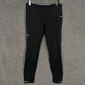 Smartwool Pants Mens XL Black PhD Compression Running Leggings Zip Pocket